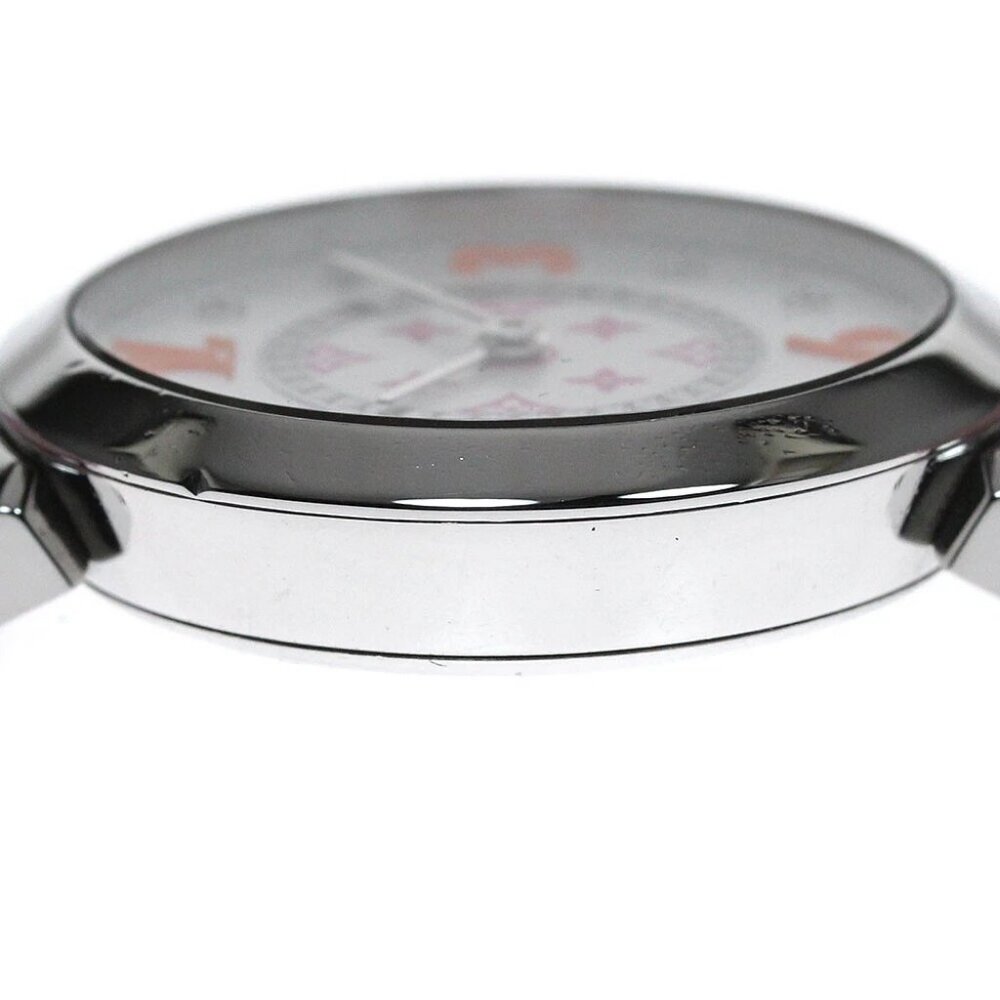 LOUIS VUITTON Tambour Slim MM QA146 8P diamond Quartz Ladies Watch - Picture 6 of 11